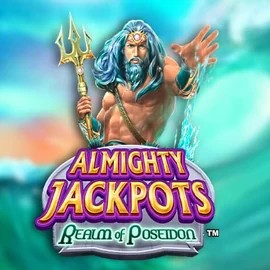 Almighty Jackpots – Realm of Poseidon casino game by Novomatic – featured logo at Kingmaker Casino