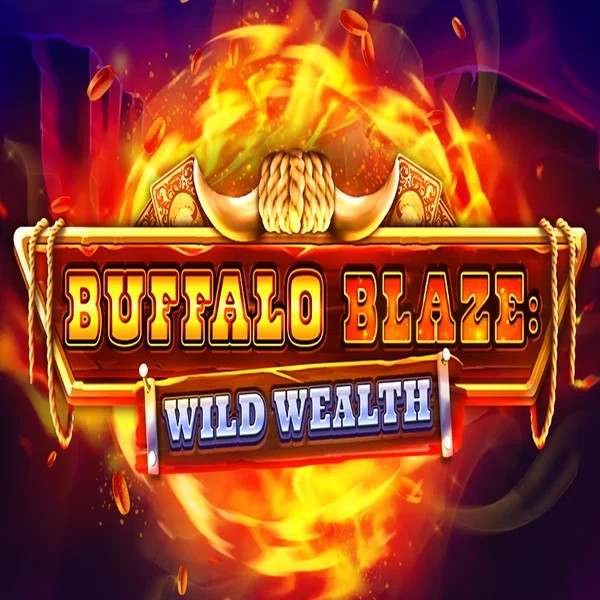 Buffalo Blaze Wild Wealth online game logo by OctoPlay on king-maker-casino.net