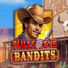 Bulls Eye Bandits slot logo by Origins at Kingmaker Casino