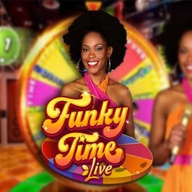 Funky Time by Evolution, showcased at king-maker-casino.net – game logo