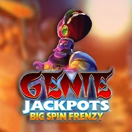 Genie Jackpots: Big Spin Frenzy slot logo by Blueprint Gaming at Kingmaker Casino