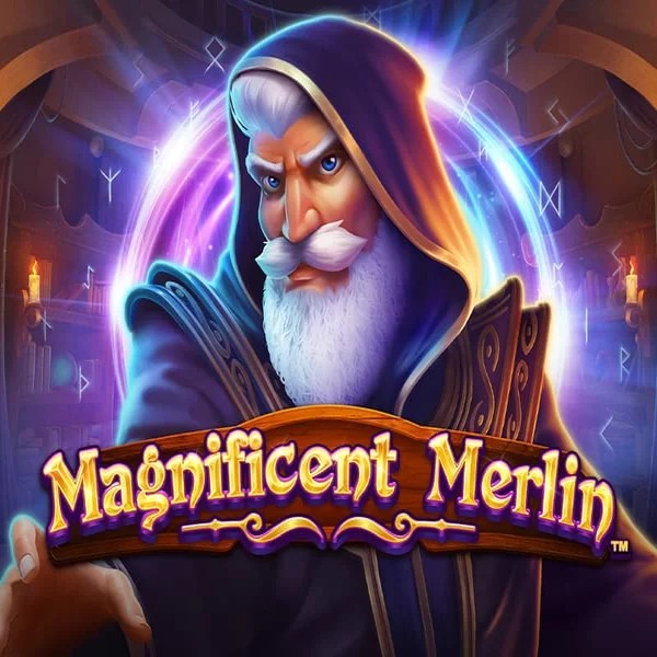 Magnificent Merlin slot logo by Greentube at Kingmaker Casino