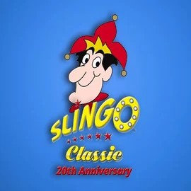 Slingo Classic 20th Anniversary slot logo by Slingo at Kingmaker Casino
